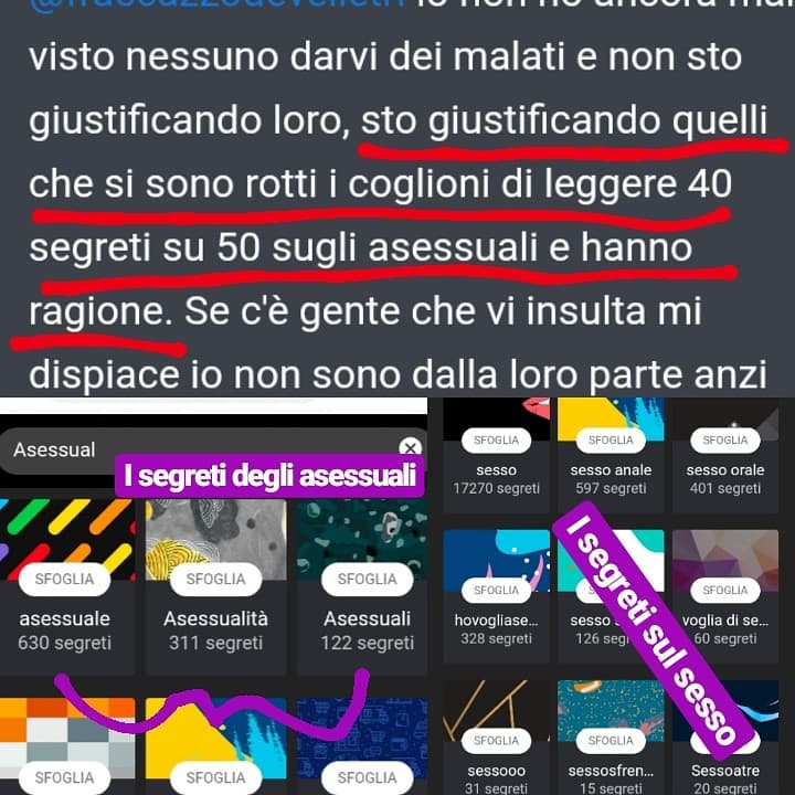 Gli asessuali scrivono troppi segreti