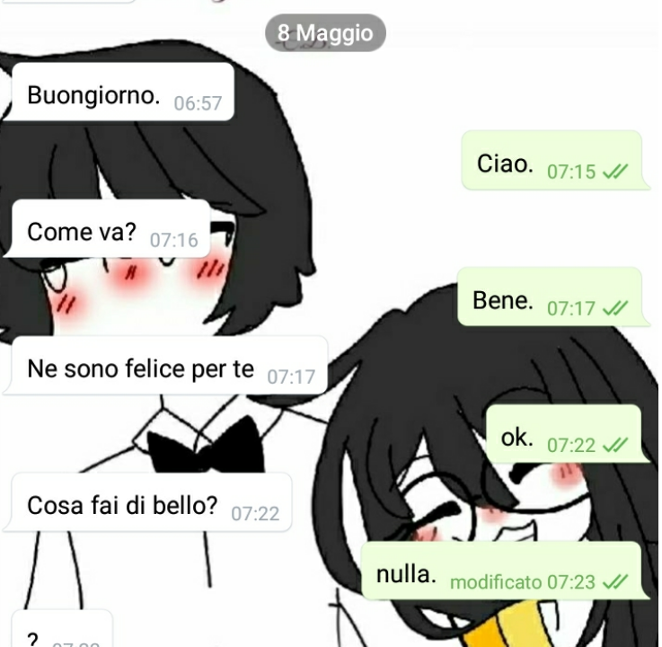 -Ma sei incazzata?
-No.