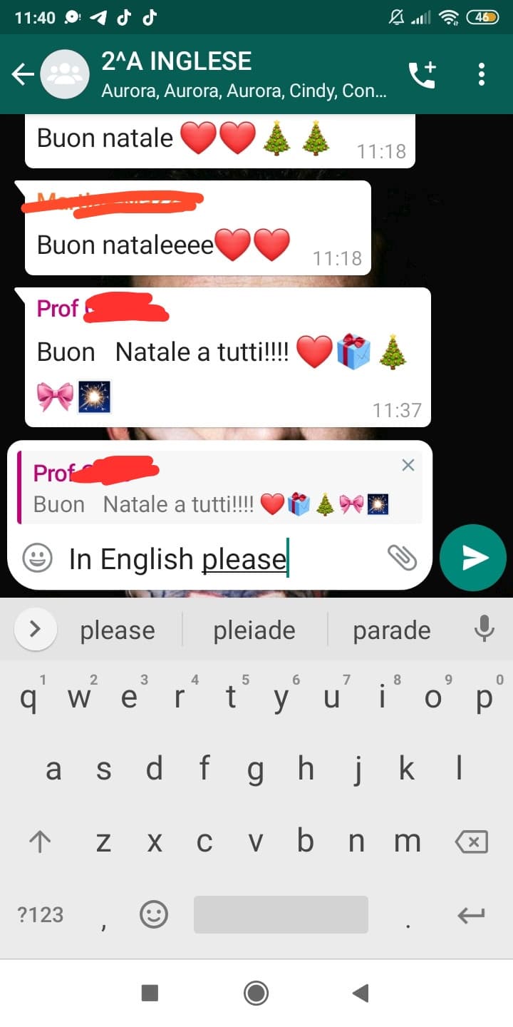 Non lo mando solo perché sono educata 