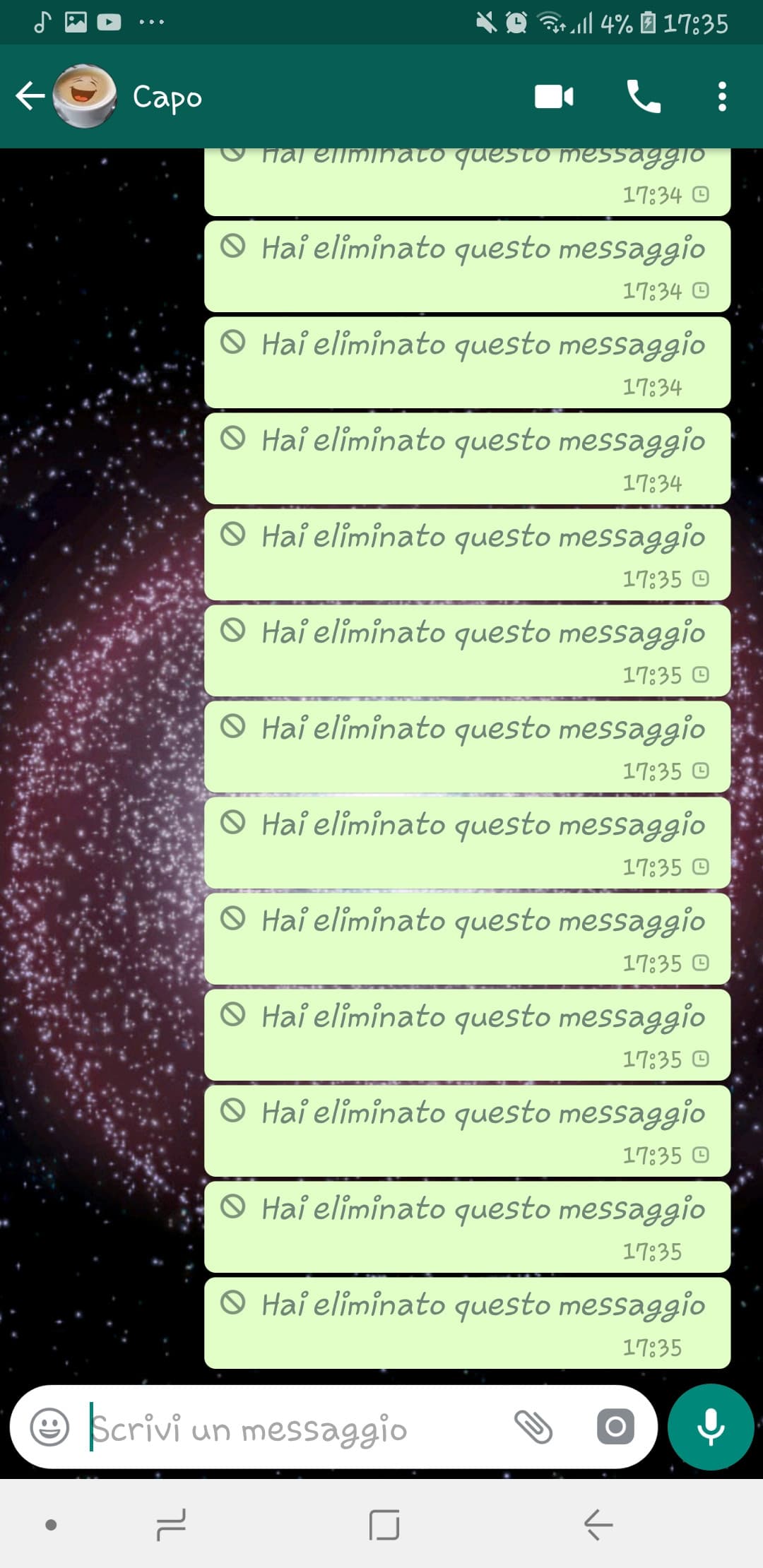 I miei messaggi a mia madre...