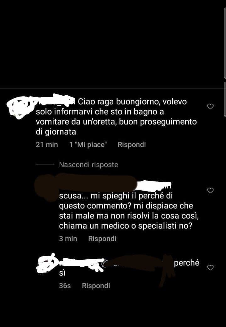 non voglio essere cattiva... ma sembra che cerchi attenzioni e mi da fastidio