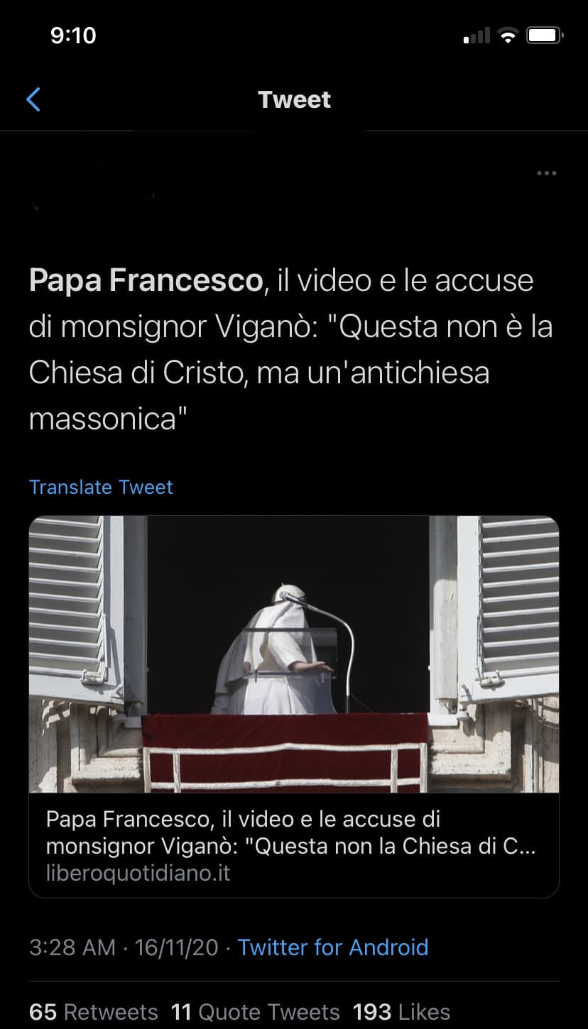 Papa: fa cose da Papa
Persone(libero): 