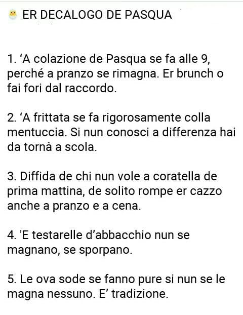 Nun me frega de 'ndo sei, a Roma Pasqua se fa così