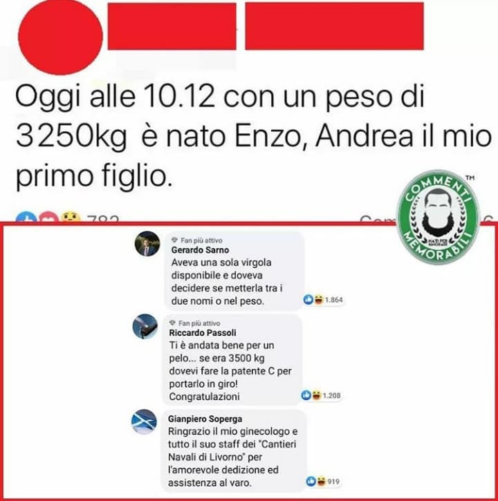 un po' piccolo sto bimbo