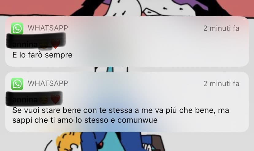 piango giusto un pochino 