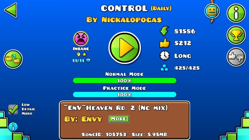 Control 100%; By Nickalopocas; (Difficoltà: Insane 9?); (Grado: Normal)