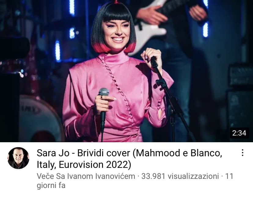 Lei voleva rappresentare la Serbia al L’Eurovision con la canzone muškarcima ma non ha vinto il festival serbo. Ama l’Italia è voleva andare a torino. Qui ha cantato brividi  