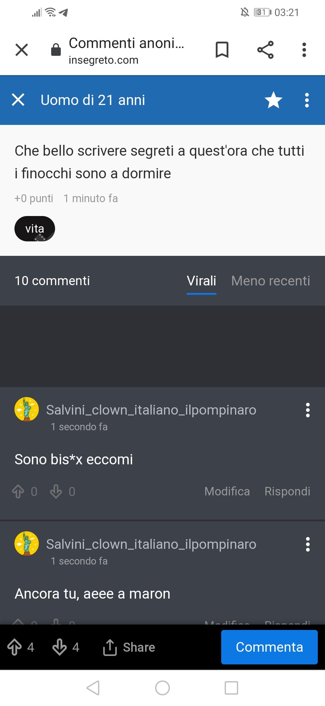 Ancora lui? Ma perché non bannate gli omofobi 