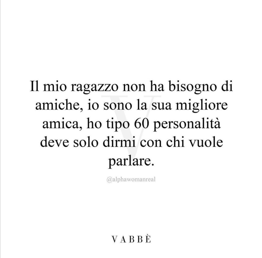 Ma a parte che soffrire di personalità multipla non è un vanto, non se ne parla come se nulla fosse e non puoi diagnosticarla da solo