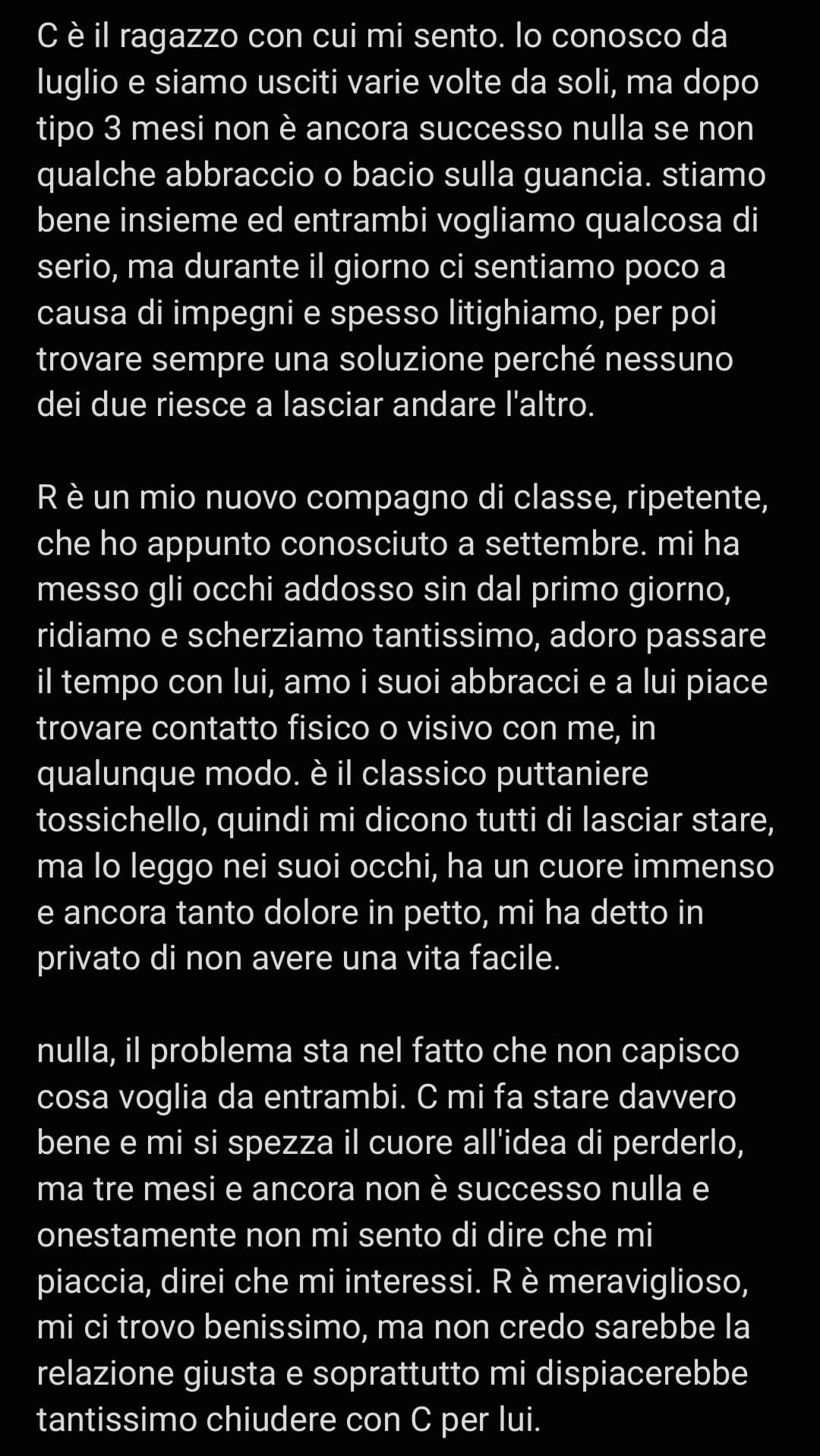 un consiglio vi pregoo