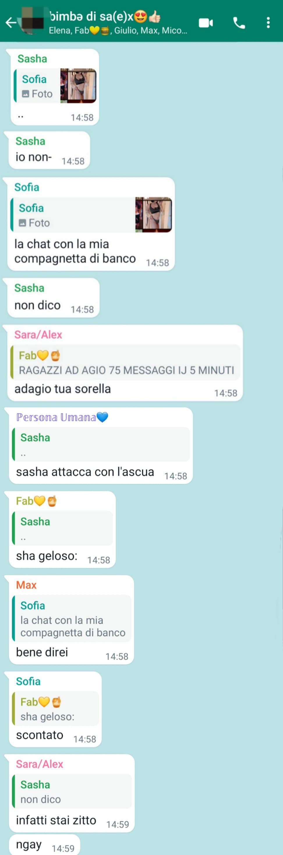 ci potrei aprire una pagina di meme con le chat di questo gruppo 