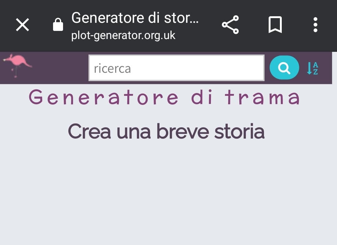 Ho provato il Plot generator quindi vi lascio in descrizione la storia priva di senso logico che ne è venuta fuori :D