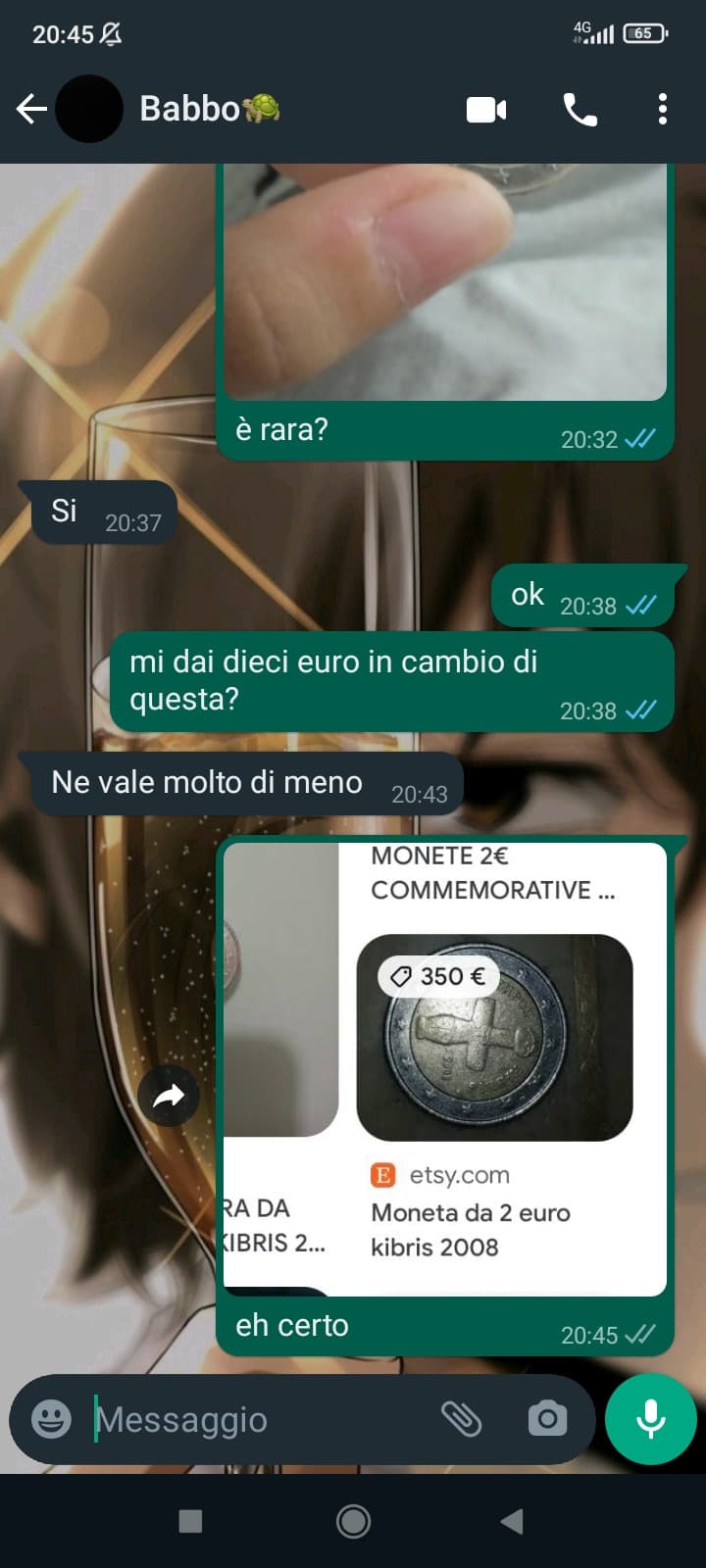 sta cercando di truffarmi