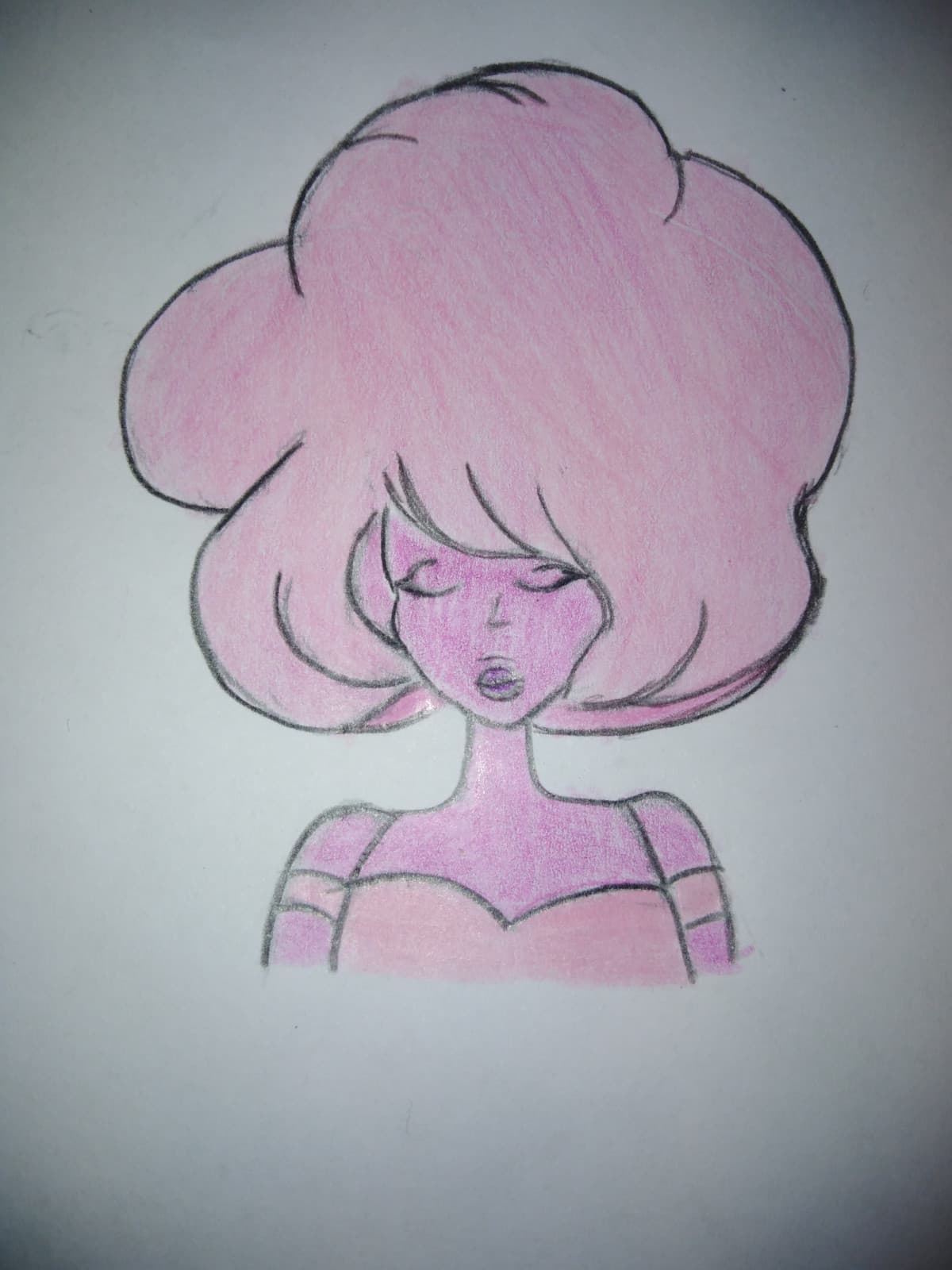 @mutishipper mi aveva consigliato di disegnare Rose Quartz ed eccola qui