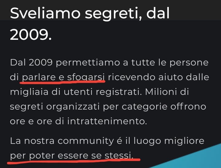 "Non sta scritto da nessuna parte che è un sito per sfogarsi" :