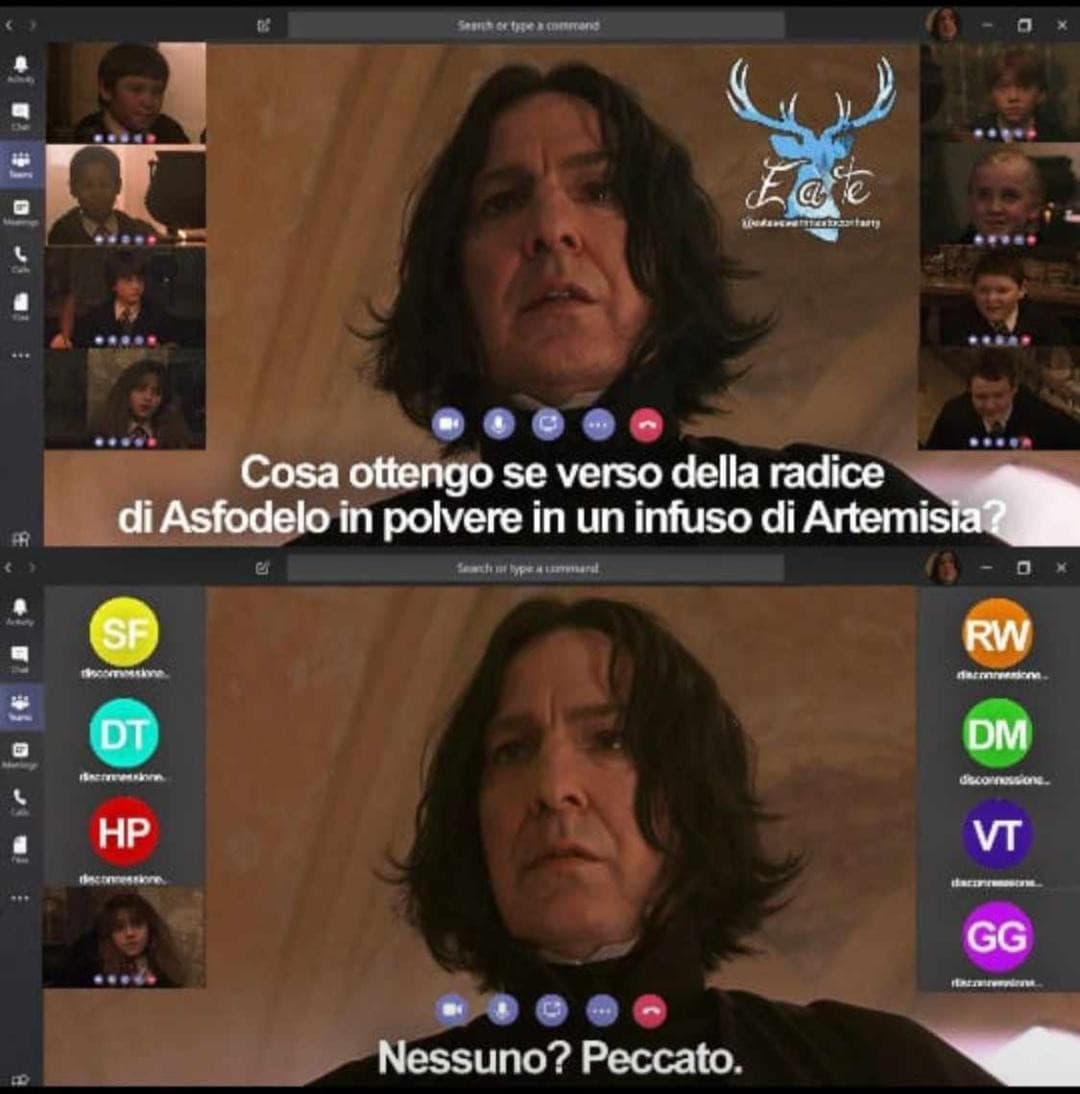 Le videolezioni ad Hogwarts... 