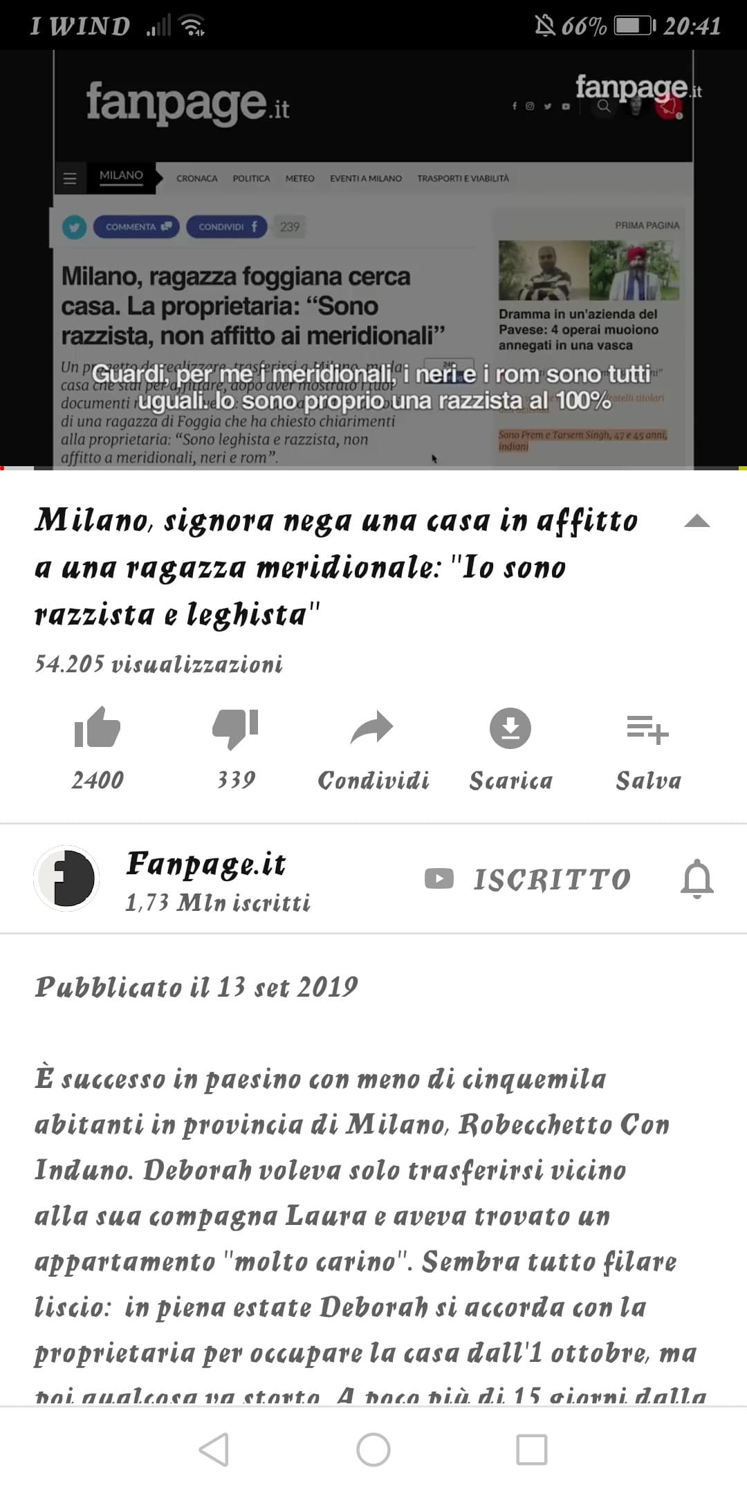 E io che pensavo che solo i bimbi del nord di 10 anni fossero razzisti verso le persone del sud Italia... 