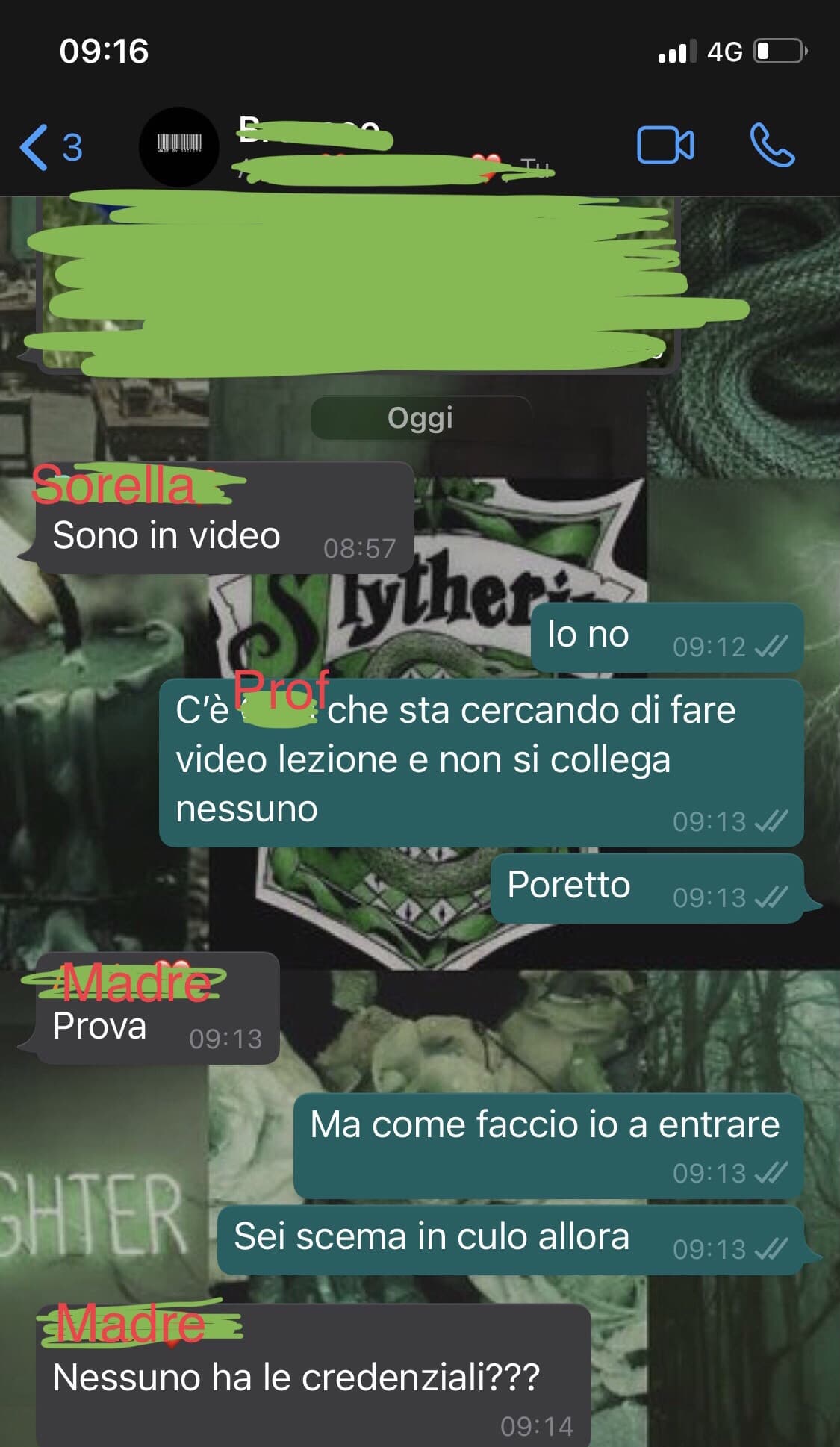 Ieri ho spiegato a mia madre tutta la sera che oggi non avrei potuto fare video lezioni perché teams non mi fa accedere. E oggi mi ritrovo con quel suo messaggio. Ma se ti ho già detto che non posso accedere perché mi dici di provare. Madonna io con lei ho