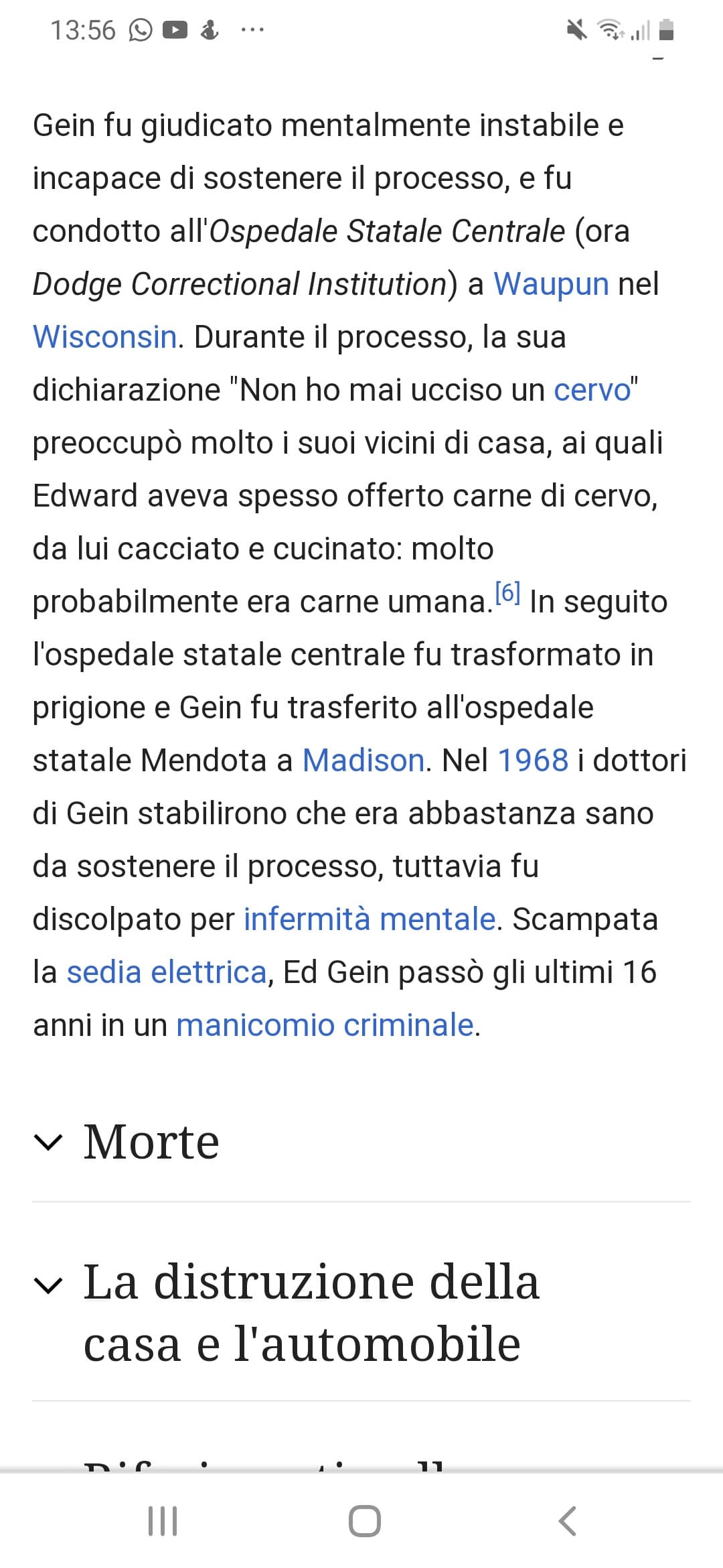 To passando la giornata a leggere biografie di serial killer e boh mi sto divertendo un mondo 