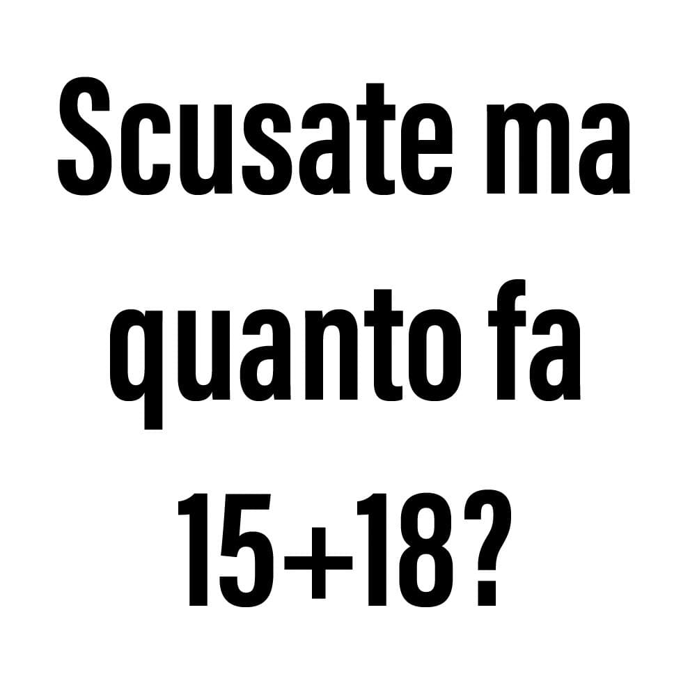 Quanto fa? 