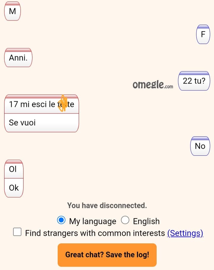 Altre perle di omegle 