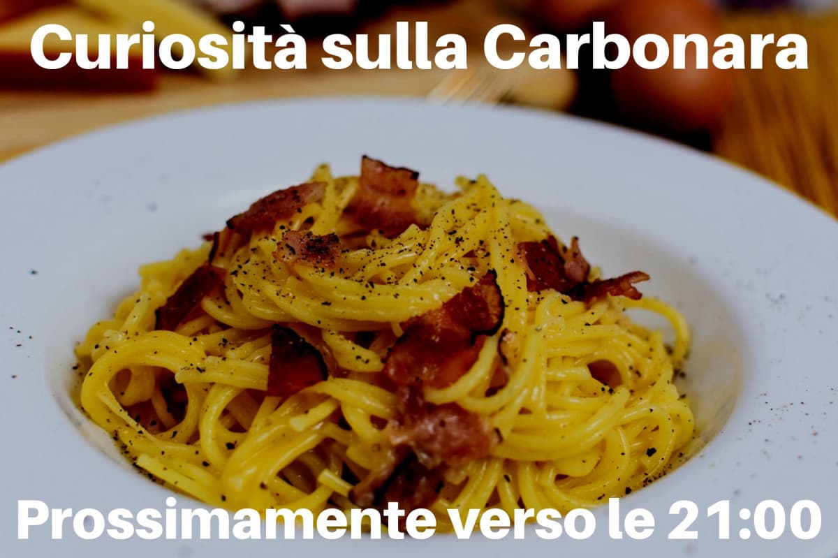 Curiosità sulla Carbonara --> Prossimamente verso le 21:00 