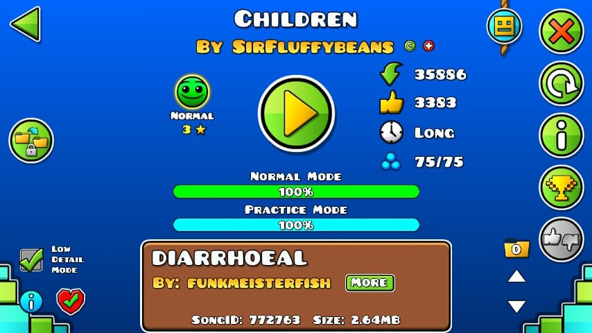 Children 100%; By SirFluffybeans; (Difficoltà: Normal 3?); (Grado: Normal)