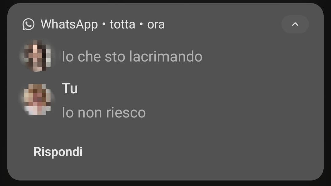 Scusate per la serata all'insegna della depressione da parte mia 