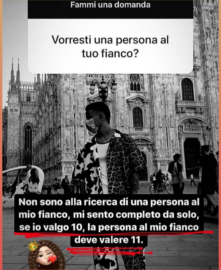 La mia "amica" l'ha postato sulla stories