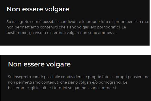 Volevo farvi notare che circa il secondo comma delle linee guida del nuovo insegreto, Chi usa la sezione 18+ può fare uso di messaggi testuali sessualmente espliciti