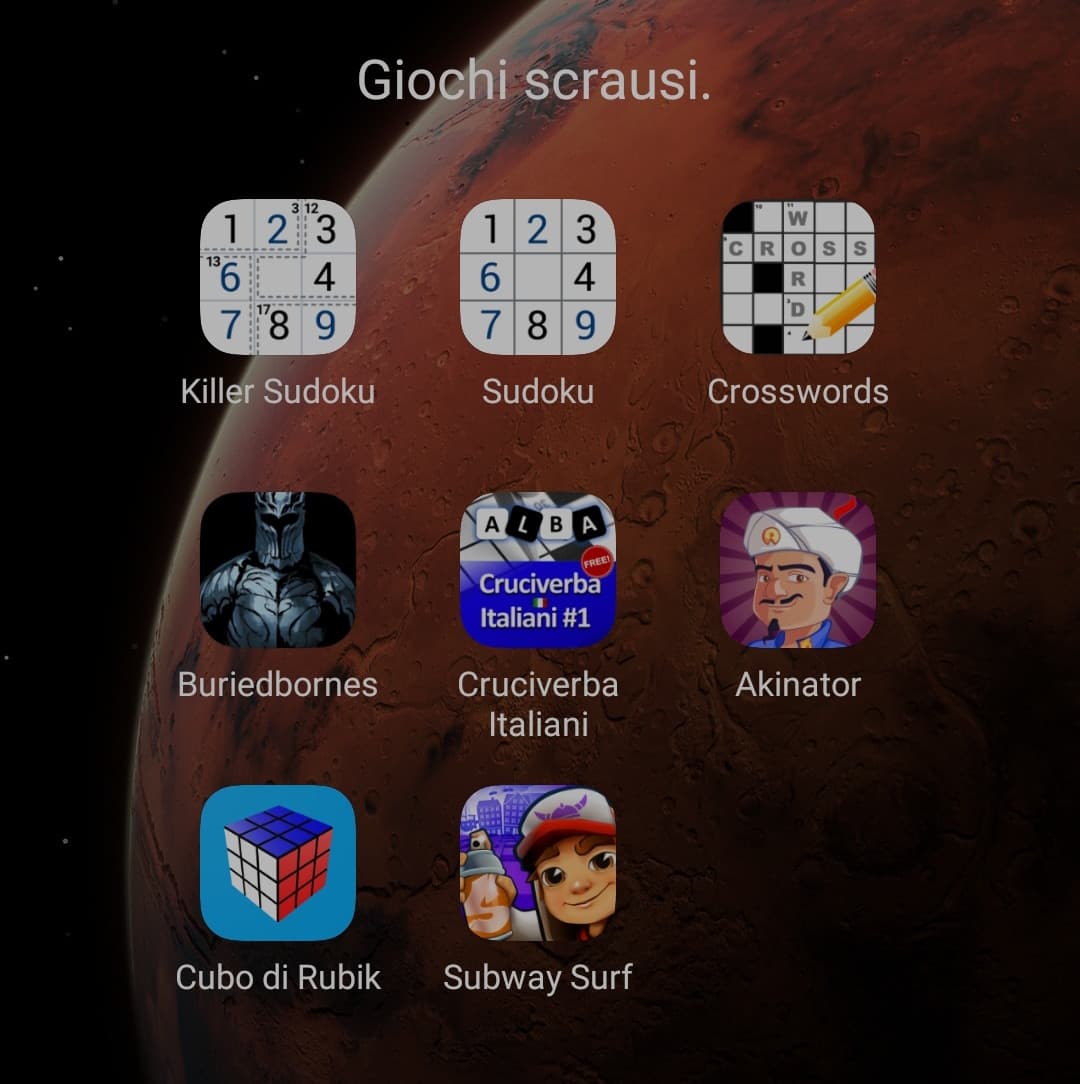 i jochi che ho sul telefono.