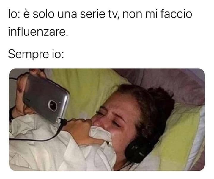 Motivo per cui non sto guardando più serie tv/film, io mi affeziono ai personaggi ???