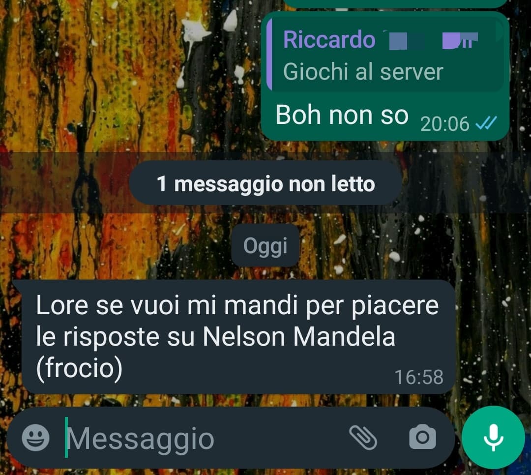 Dio b fortuna che tra poco lo lascio sto rincojonio 