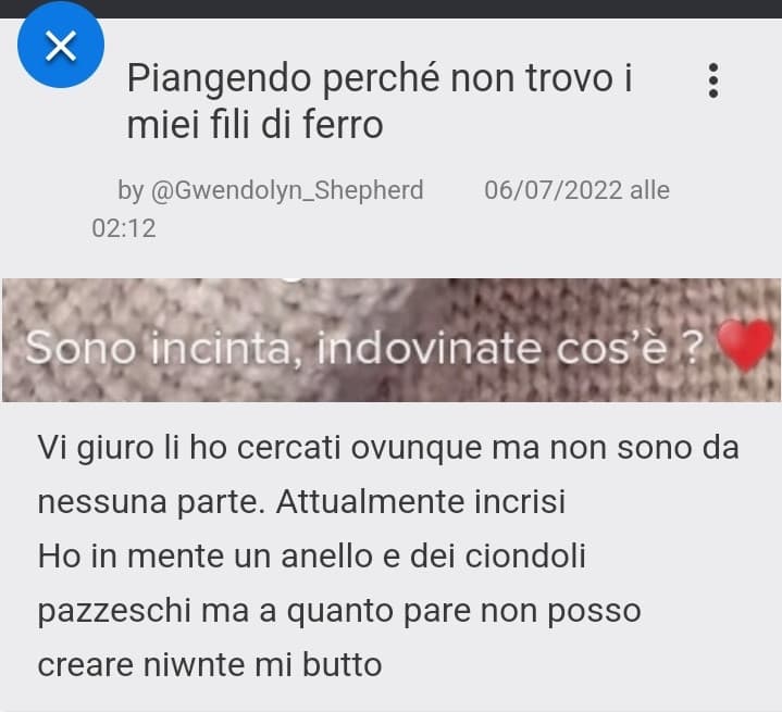 Li ho appena ritrovati chissà com'erano quei ciondoli e quell'anello 