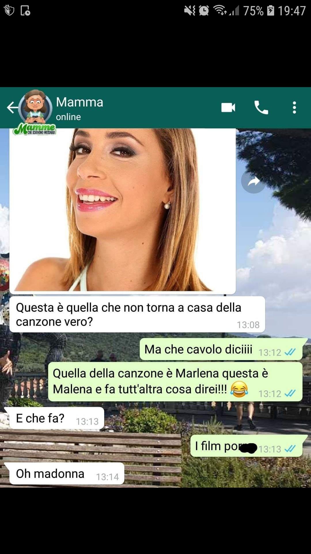 Malena "vieni" a casa