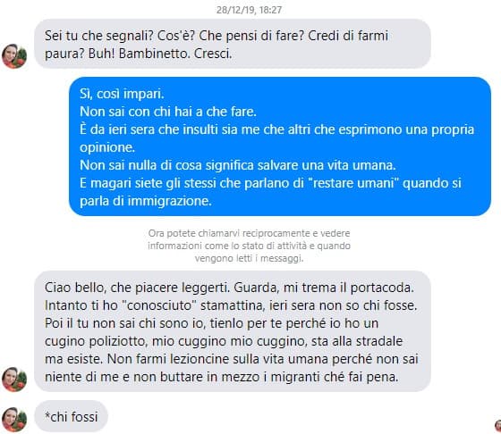 questa neanche la ricordavo, e non ricordo il motivo della discussione