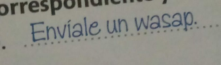 enviadme un wasap por favor