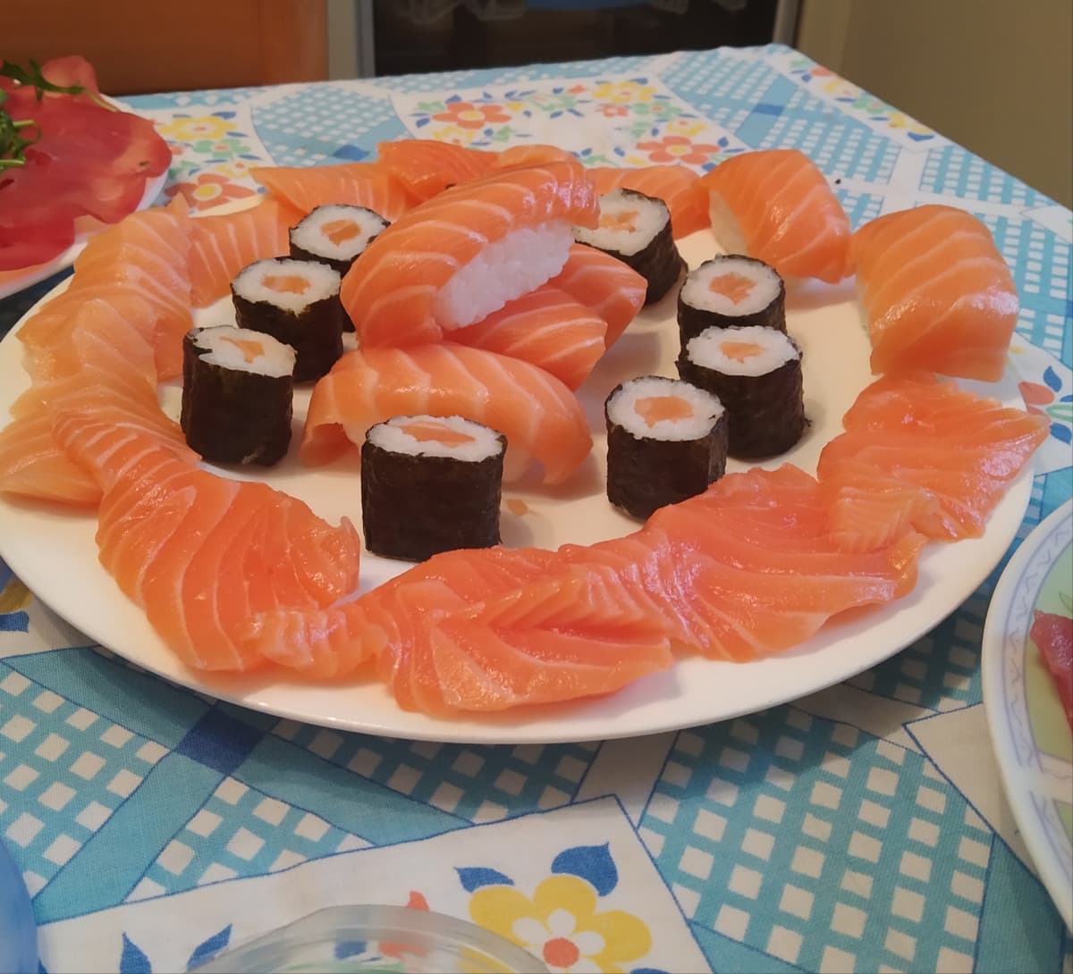 C'è un po' di piatto in questo salmone