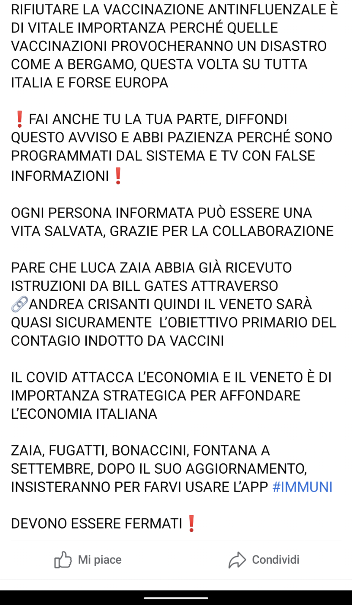 Me lo vedo Bill Gates (da leggere con forte accento americano): "Hey Zaia, my friend, io e te fare grandi cose assieme, cambiare intero world, faremo tanti morti con my vaccino..." Zaia: "bea vecio, scoltame vuto un ombra de queo bon?" (Tradotto: bella vec