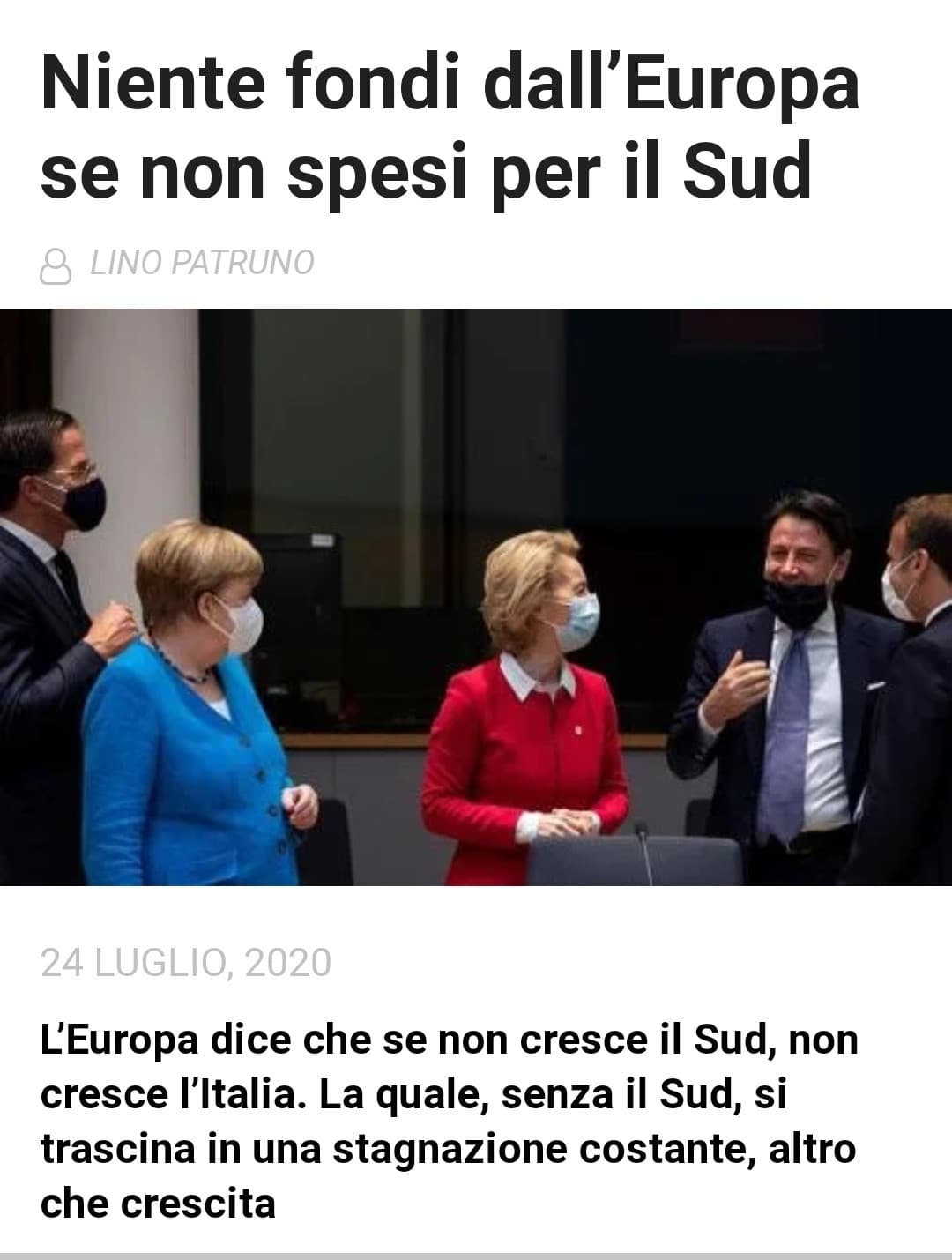 C'era bisogno che ce lo dicesse Bruxelles...