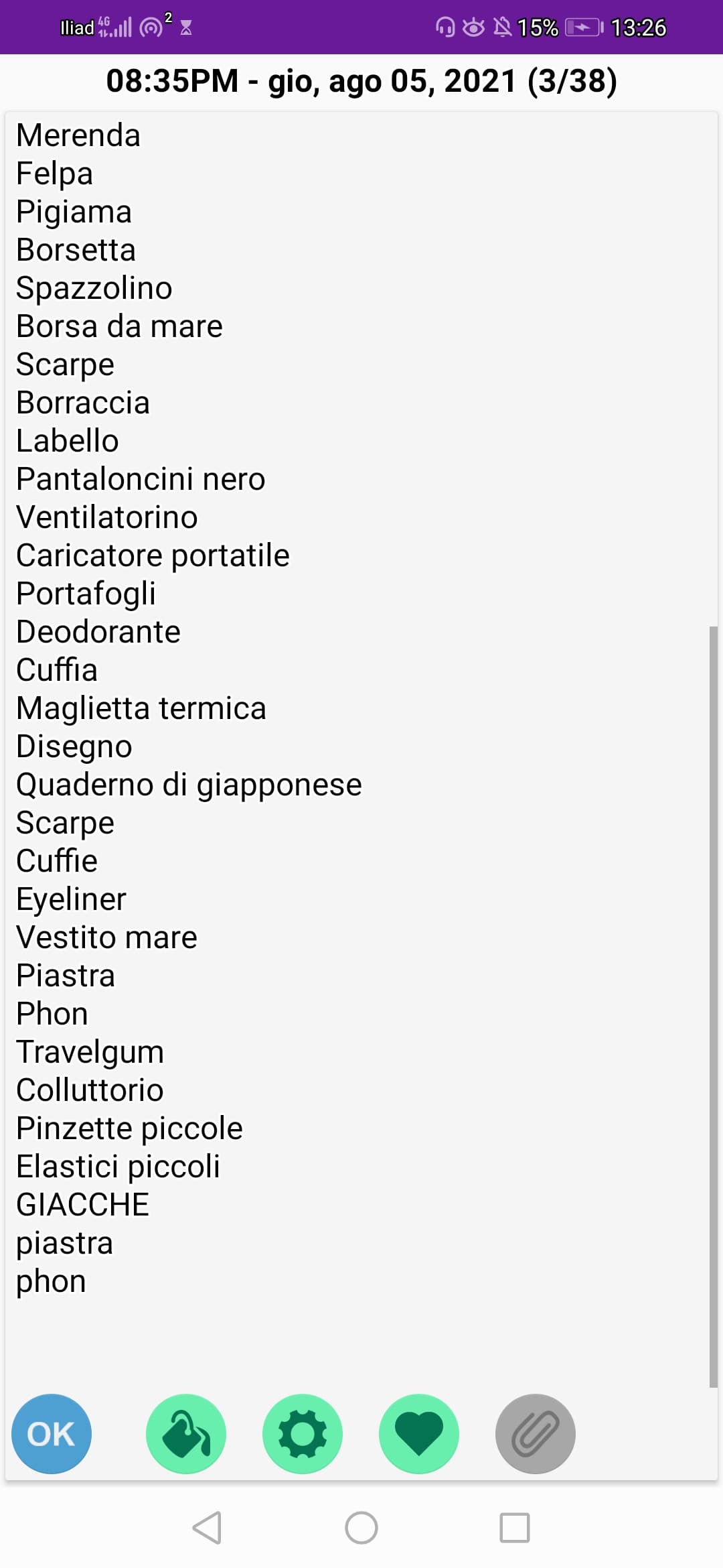 questa è la lista, per una ragazza che me l'ha chiesta in un segreto lol