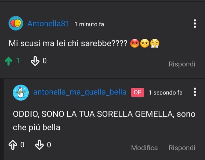 ho ritrovato la mia sorella gemella????