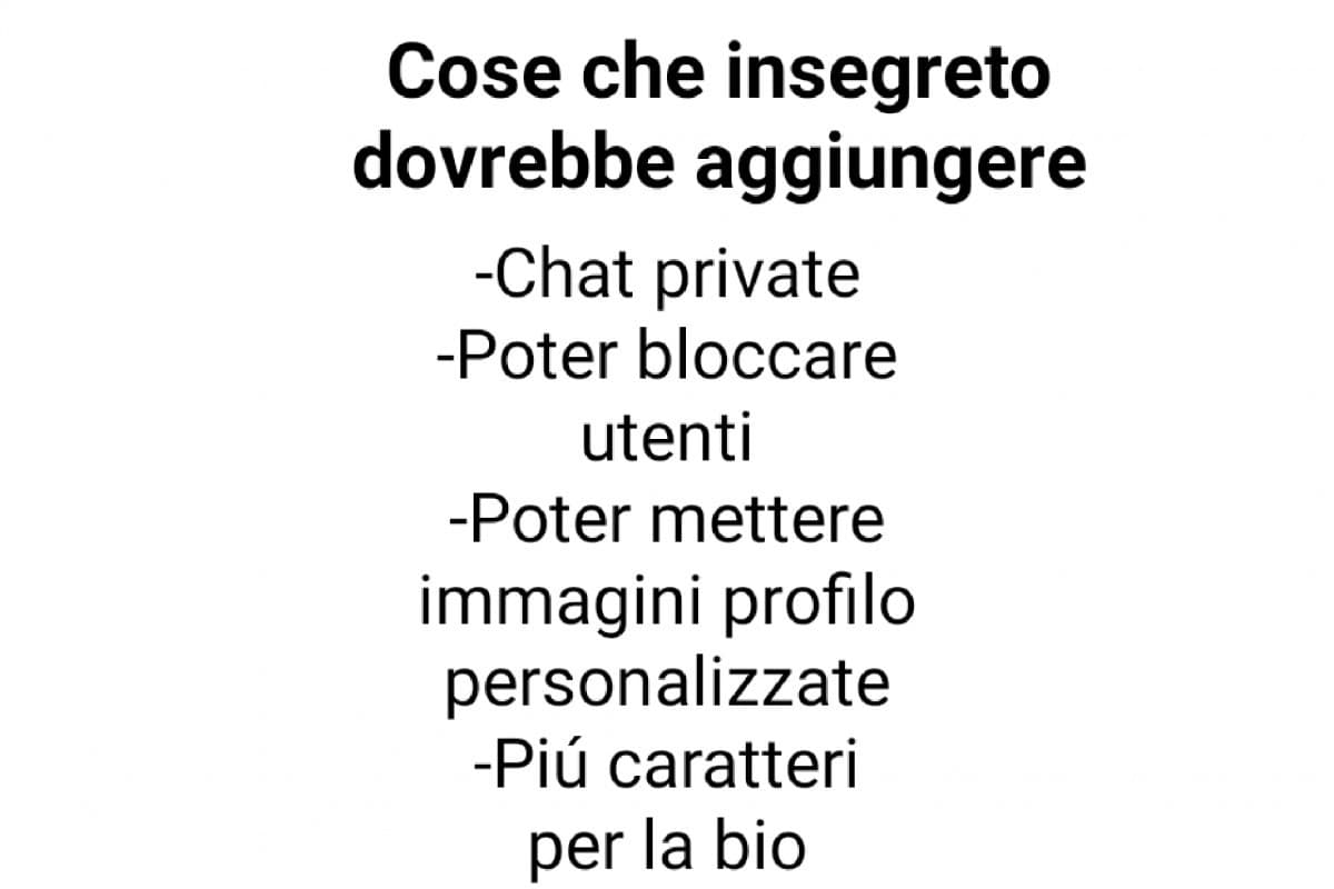 Repost così forse ha più visibilità per il "governo" di insegreto