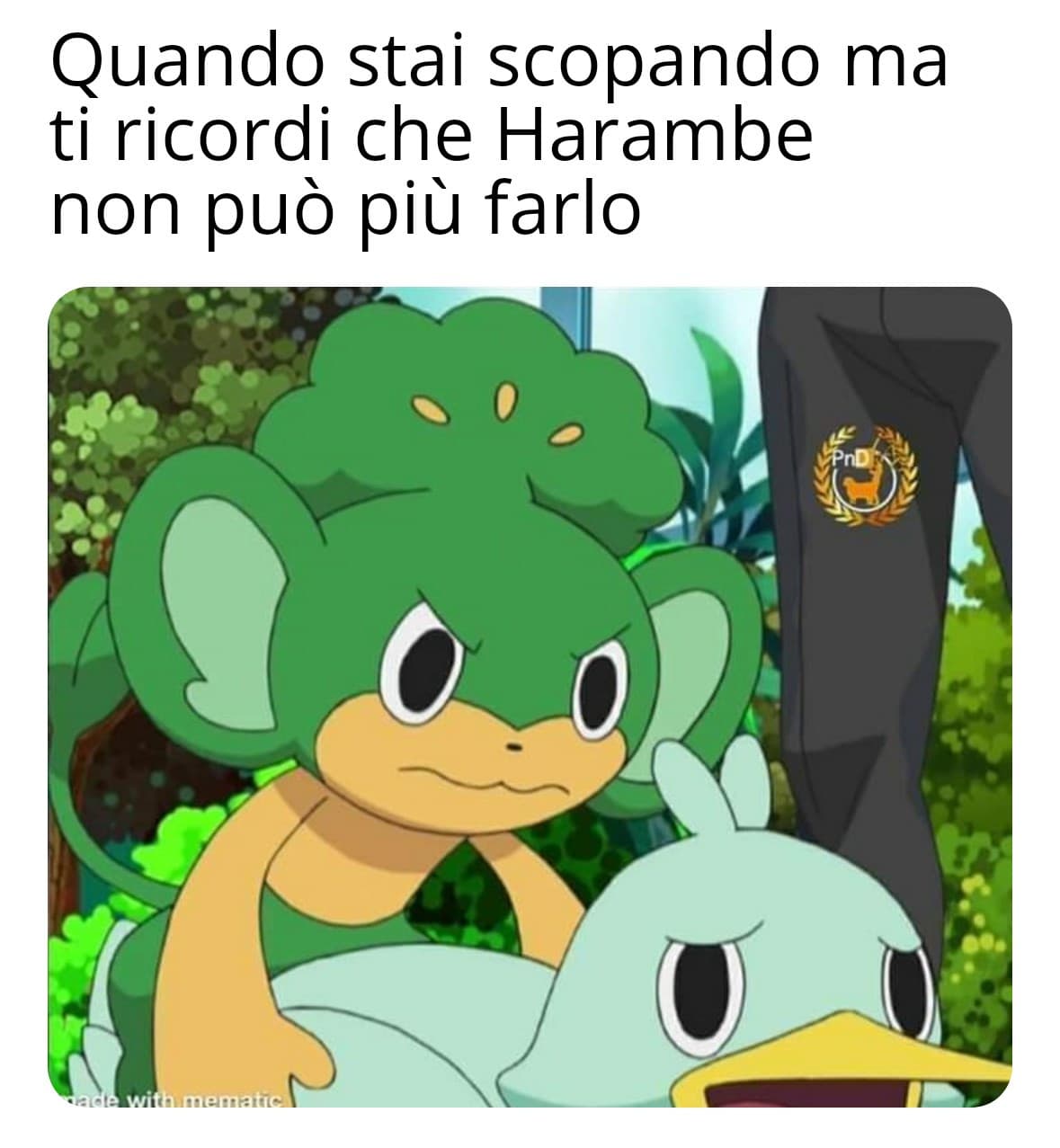 Giusto perché ogni tanto bisogna ricordare Harambe 