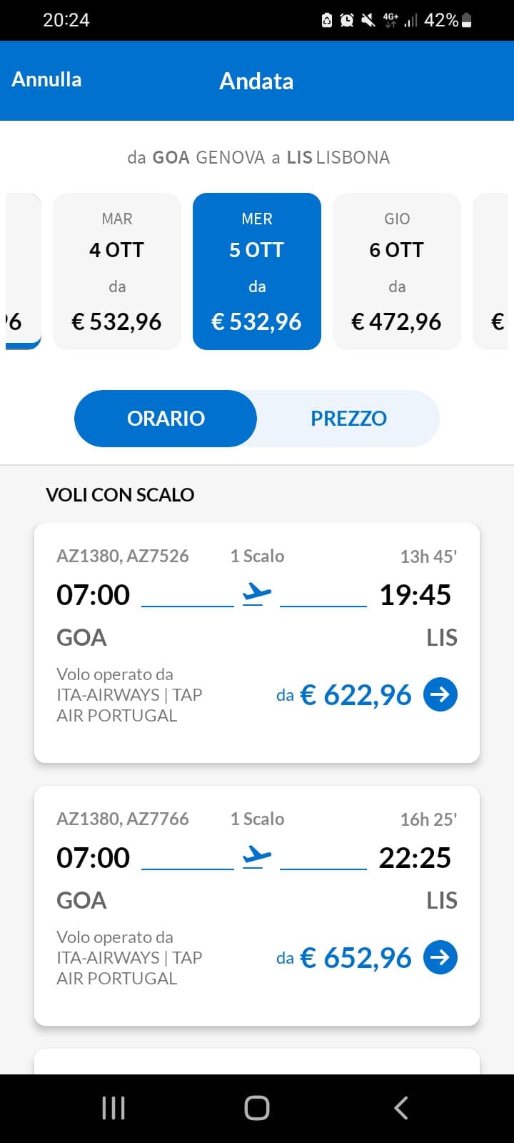 600€ per andare a Lisbona con ITA?. E poi c'è Ryanair con biglietti da 47€