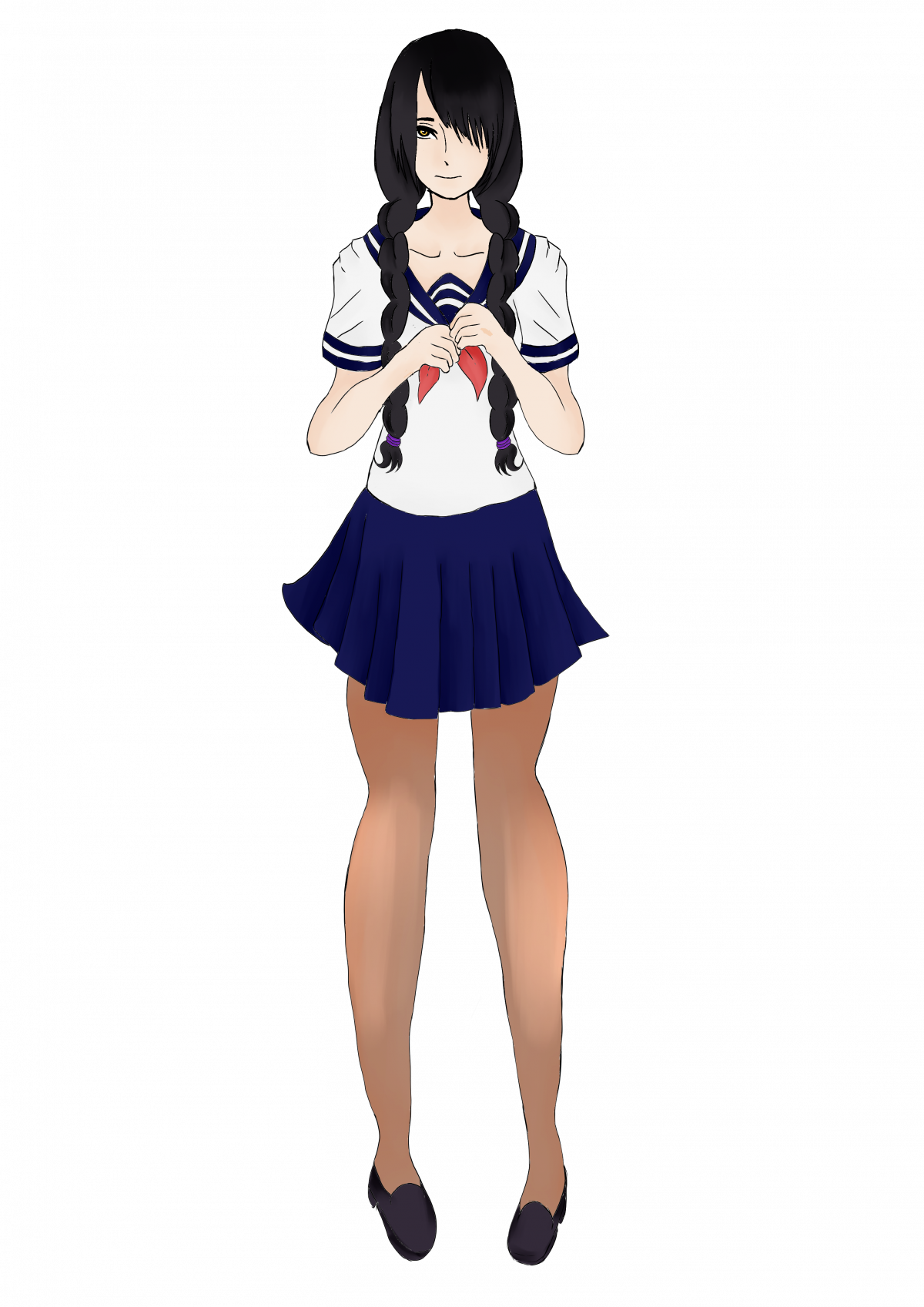 Anche se odio yandere dev, ho fatto una OC di yandere simulator perché mi andava. 