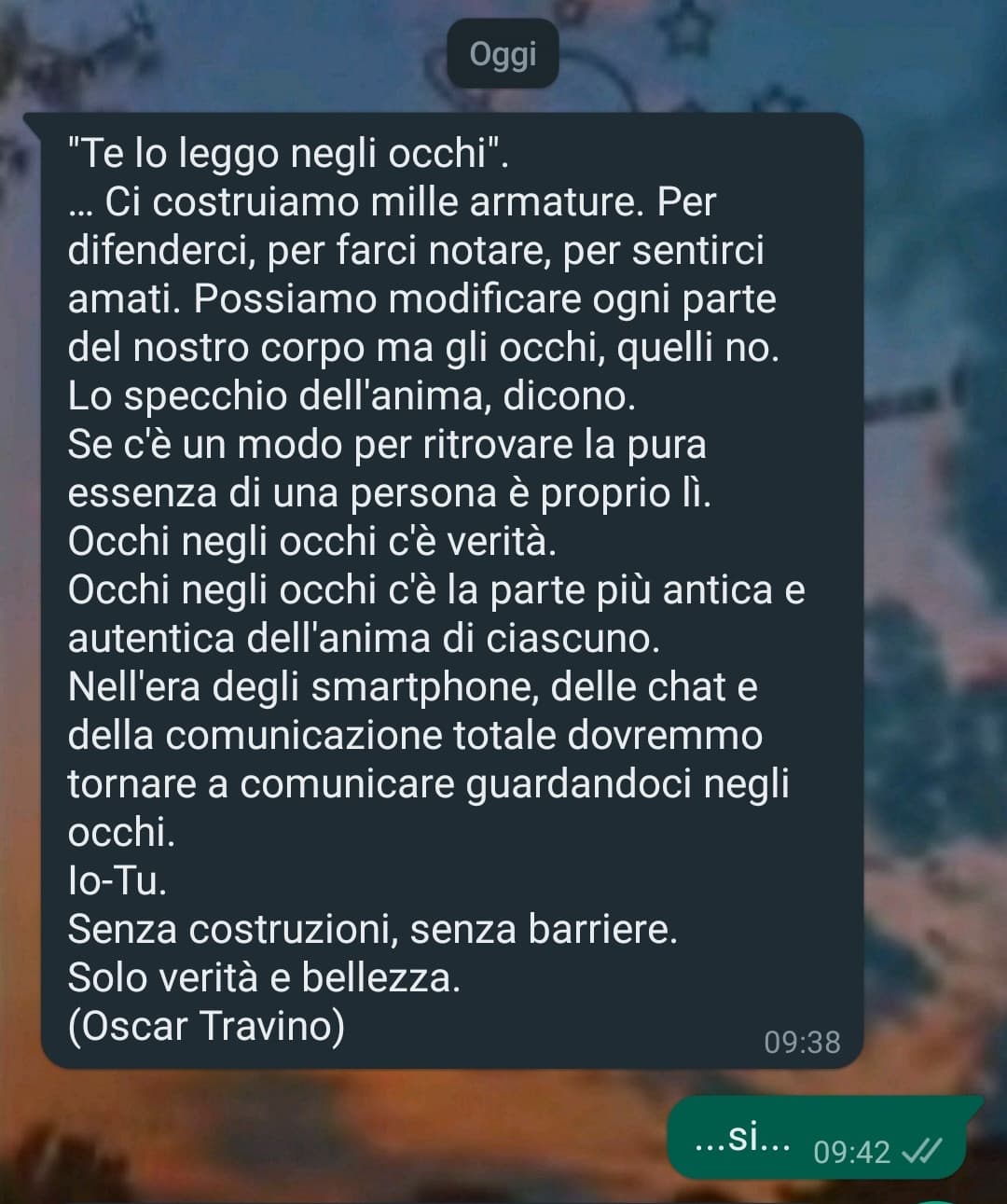 Quando anche tua nonna capisce che qualcosa non va...li ti rendi conto di dover cambiare una parte del tuo malessere perché ti sta travolgendo... 