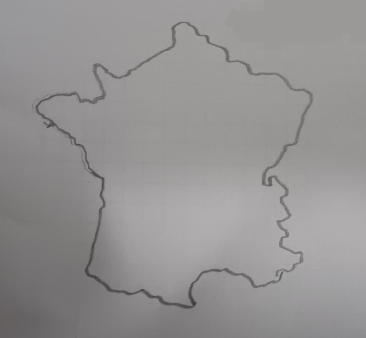 Ho appena disegnato la Francia a mano libera 