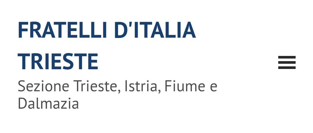 La sezione di FdI di Trieste include anche istria fiume e dalmazia