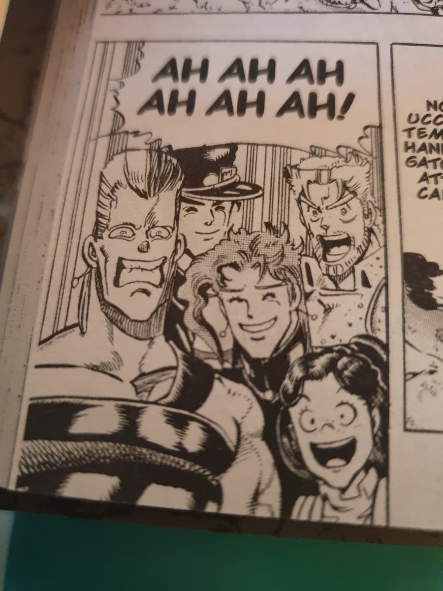 Volevo solo farvi vedere quanto sono cute Kakyoin e Jotaro che ridono in quest'immagine